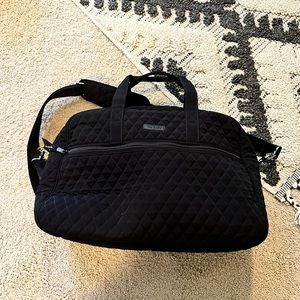 Vera Bradley Weekender Bag in Black Microfiber